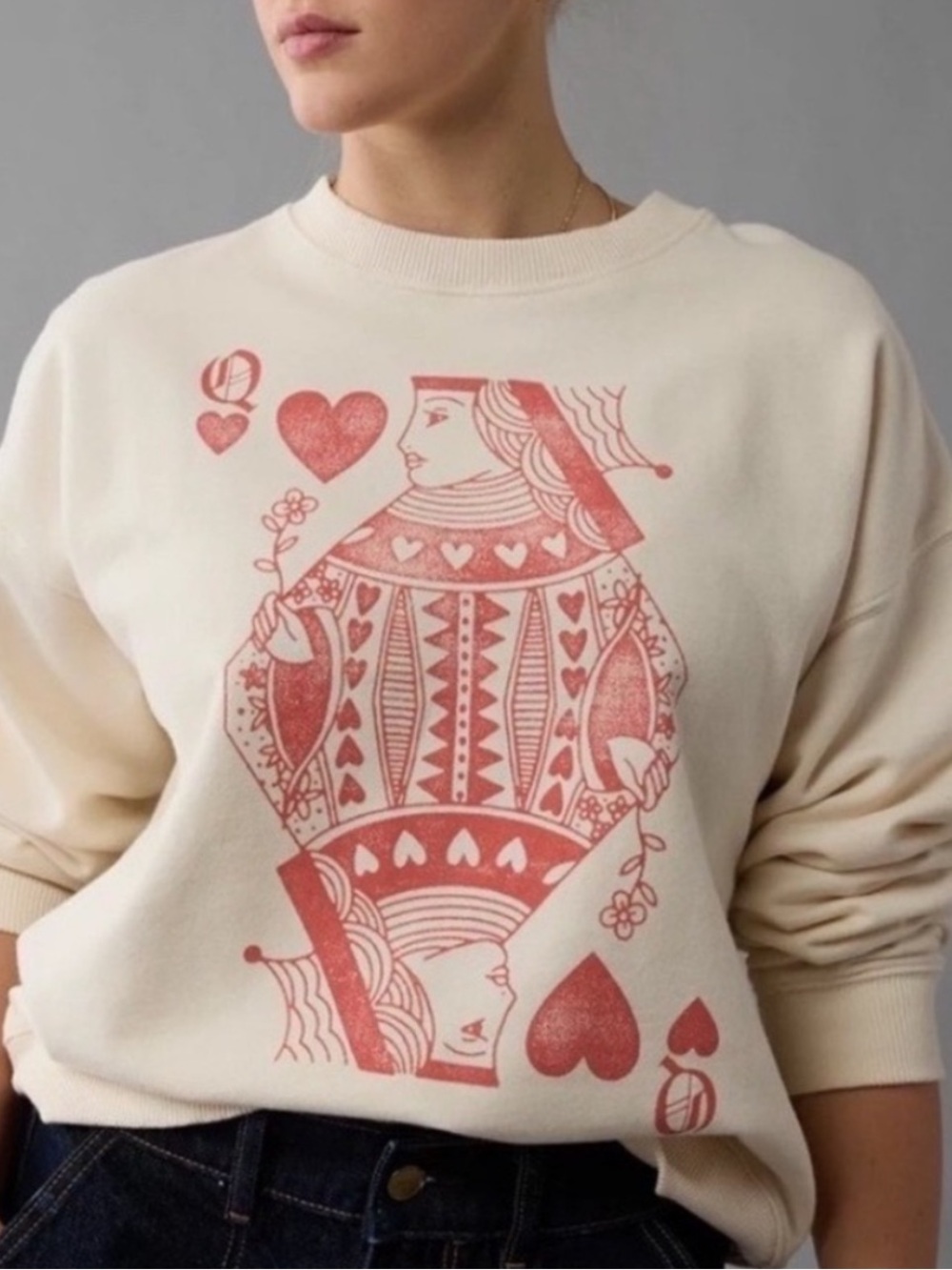 AMERICAN EAGLE➕Queen Of Hearts Sweatshirt